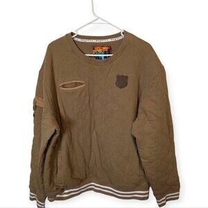 Born Fly Anytown USA Quilted Pullover Crewneck Sweatshirt 2XL